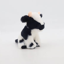 Load image into Gallery viewer, Black and White Dairy Cow Soft Toy Plush Mini (11cm)