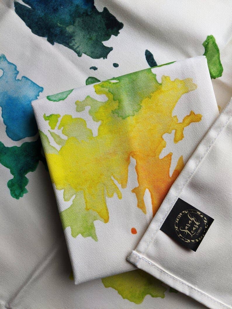 Sarah Leask Shetland Map Tea Towel