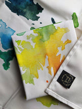 Load image into Gallery viewer, Sarah Leask Shetland Map Tea Towel