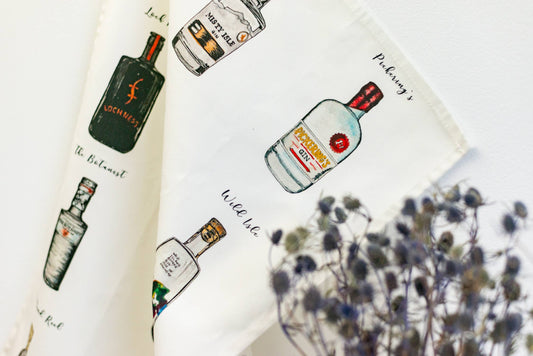 Sarah Leask Scottish Gin Tea Towel
