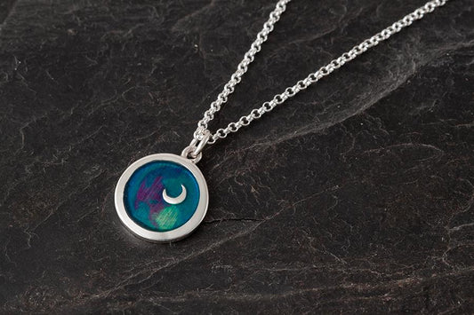 Ashes Memorial Pendant With Moon