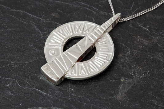 Spinning Sundial Pendant -July Birthstone Ruby