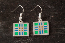 Load image into Gallery viewer, Tartan Square Earrings