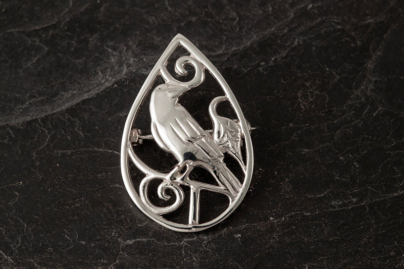 Freija Raven Brooch
