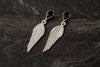 Freija Feather Earrings with Stone