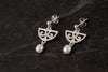 Celtic Pearl Drop Earrings