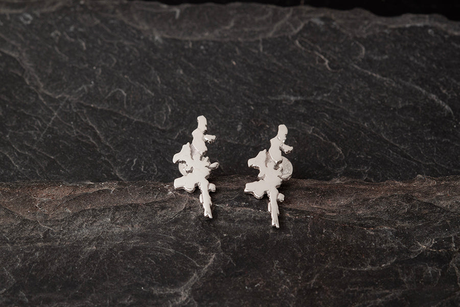 Map of Shetland Stud earrings
