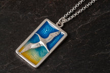 Load image into Gallery viewer, Solan - Enamelled Gannet Pendant

