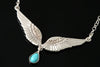 Freija Double Feather Necklet with Stone