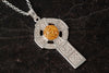 Celtic Cross Amber Pendant