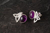 Celtic Amethyst Stud Earrings