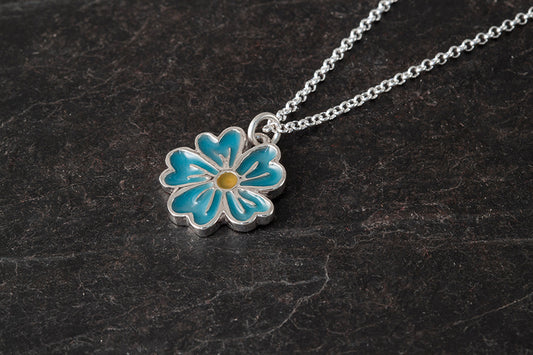 Single Flower enamelled Pendant
