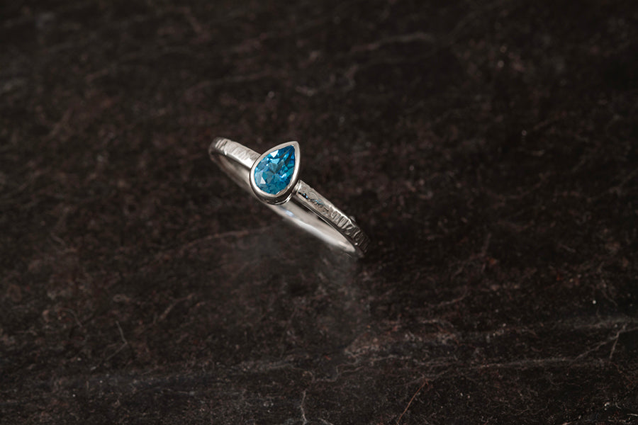 Forget me Not Blue Topaz Ring