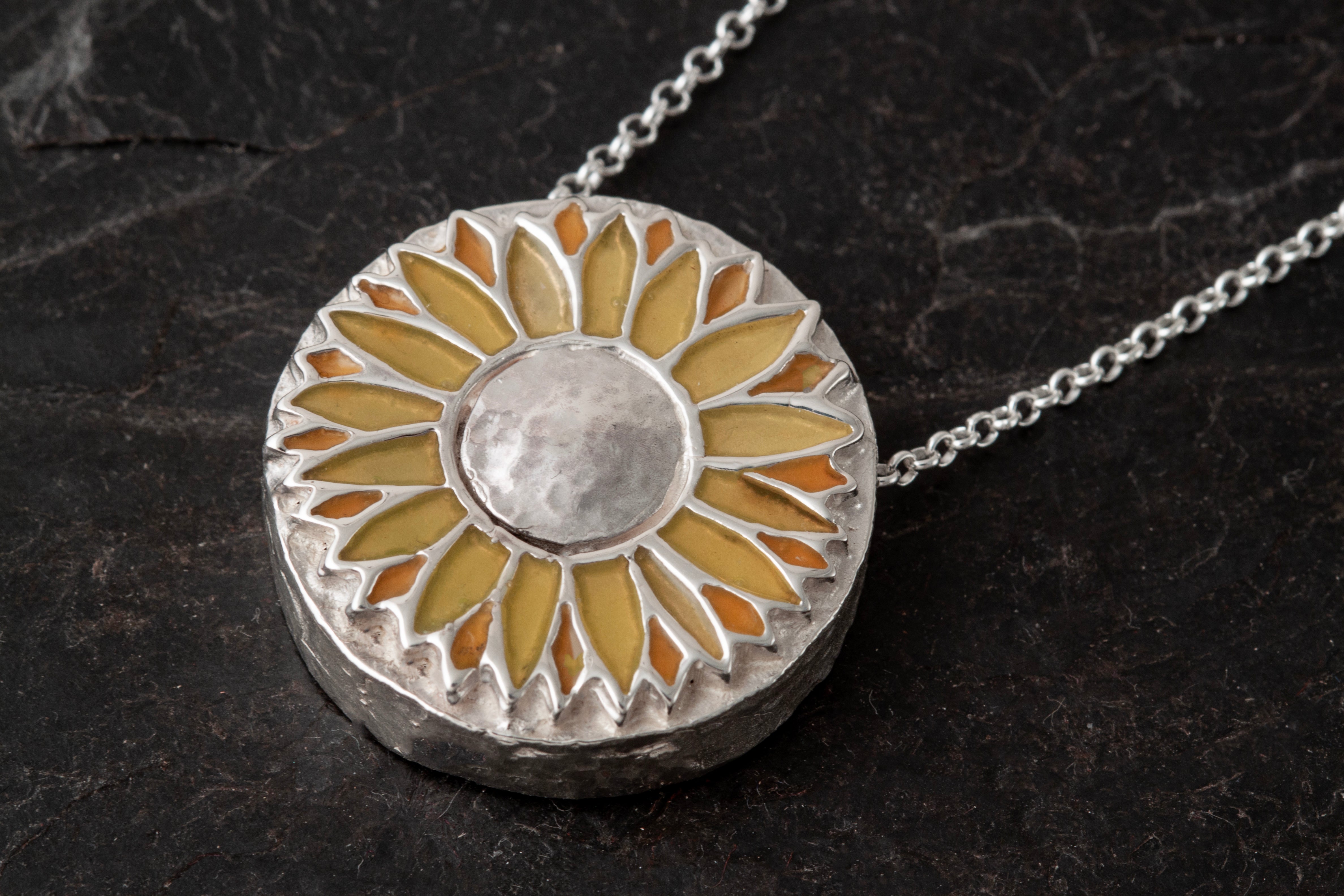Georg jensen sunflower necklace on sale