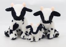 Load image into Gallery viewer, Black and White Dairy Cow Soft Toy Plush Mini (11cm)