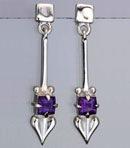 Load image into Gallery viewer, Glasgow Girls Earrings with Amethyst