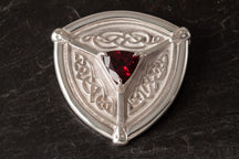 Load image into Gallery viewer, St Ninian&#39;s Isle Brooch set with Garnet
