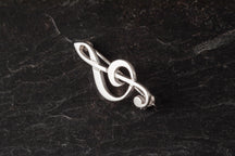 Load image into Gallery viewer, Treble Clef Musical Note Brooch