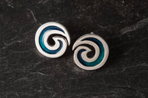 Load image into Gallery viewer, Seascape Round Wave earrings