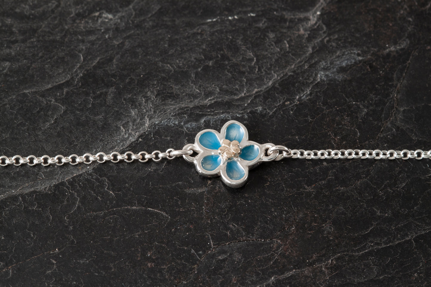 Forget me Not Enamelled Bracelet