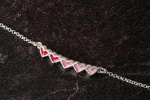Load image into Gallery viewer, Peerie Smoorikin Bracelet with 5 Hearts
