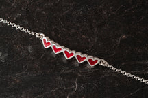 Load image into Gallery viewer, Peerie Smoorikin Bracelet with 5 Hearts