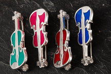 Load image into Gallery viewer, Fiddle Brooch