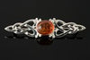 Celtic Amber Bar Brooch