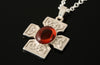 Celtic Cross Amber Pendant