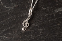 Load image into Gallery viewer, Treble Clef Musical Note Pendant