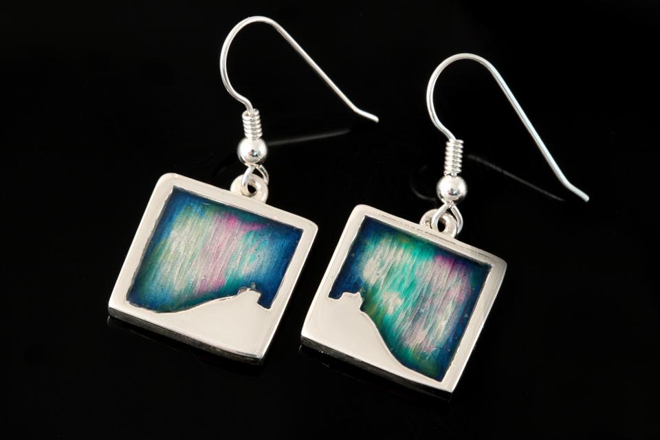 Mirrie Dancers large Square Earrings