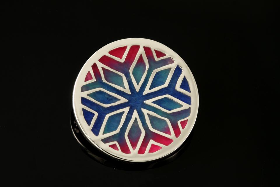 Fara large round brooch