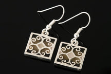 Load image into Gallery viewer, Fara square drop earrings
