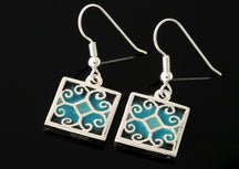 Load image into Gallery viewer, Fara square drop earrings