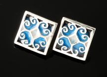 Load image into Gallery viewer, Fara square stud earrings