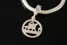 Load image into Gallery viewer, Viking Ship Charm