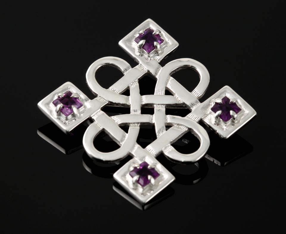 Celtic Amethyst Brooch
