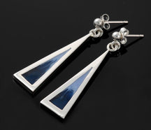 Load image into Gallery viewer, Celtic Fire Triangle Earrings