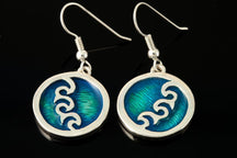 Load image into Gallery viewer, Seascape Round Wave earrings