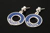 Celtic circle enamelled half knotwork earrings
