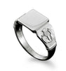 Thistle Signet Ring Large in Silver