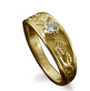 Scottish Thistle Diamond Ring in 18ct Yellow Gold