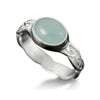 Muckle Roe Celtic Aquamarine Ring in Silver