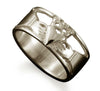 Claddagh Band Ring in 9ct White Gold