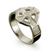 Hildasay Celtic Cross Ring in 18ct White Gold