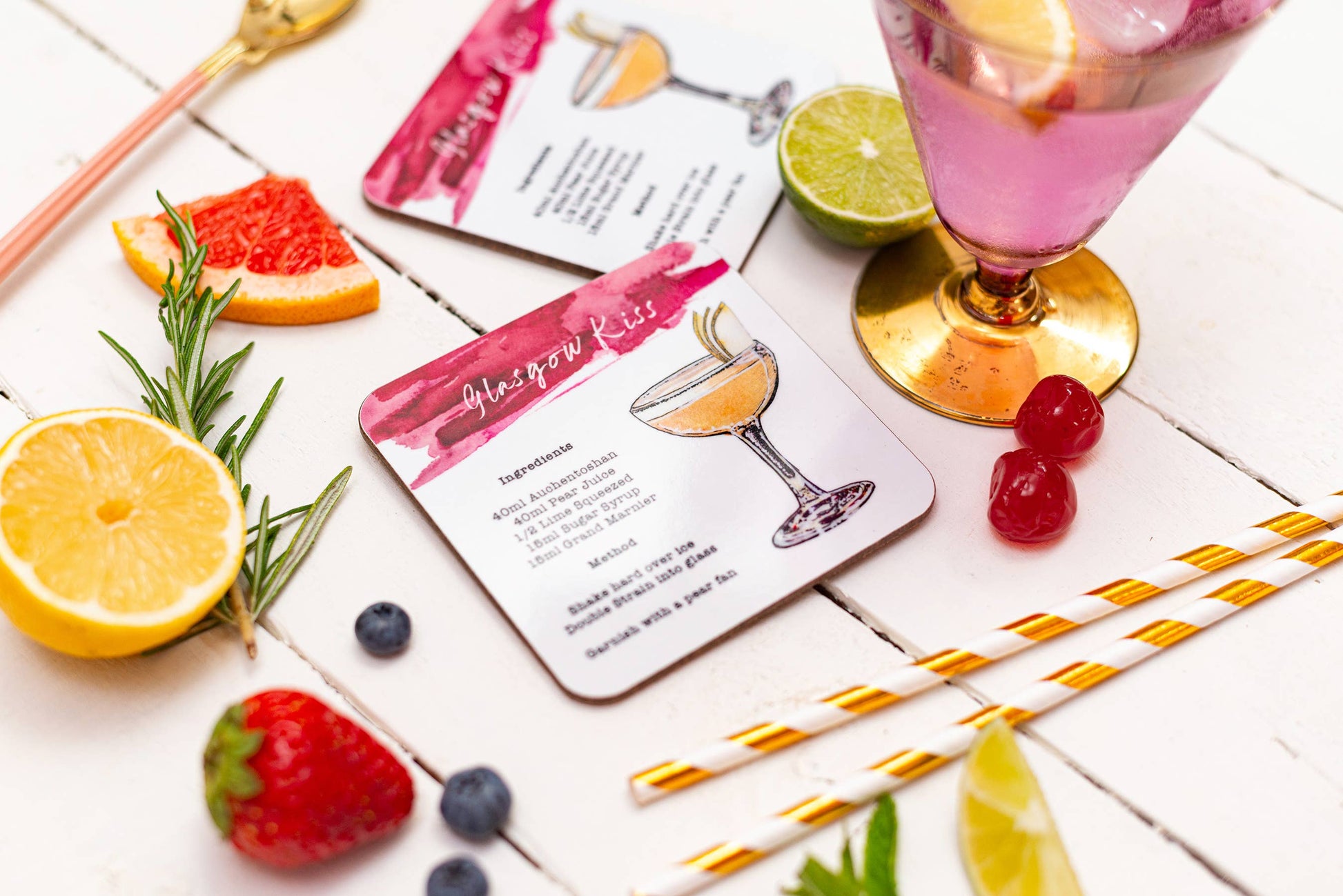 Sarah Leask Signature Cocktails Coaster Set (Mix & Match)