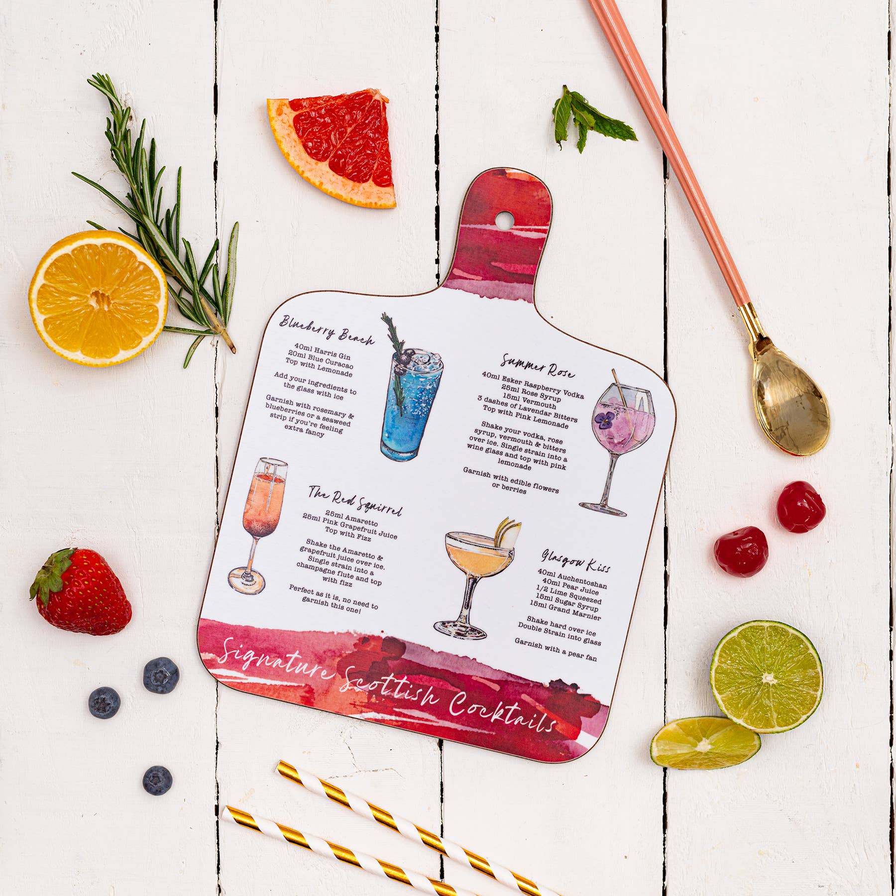 Sarah Leask Scottish Cocktail Mini Chopping Board
