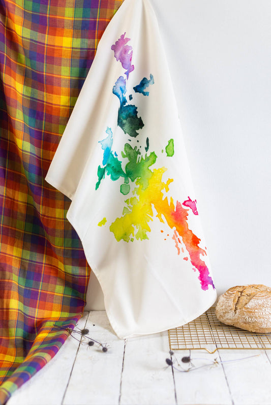 Sarah Leask Shetland Map Tea Towel