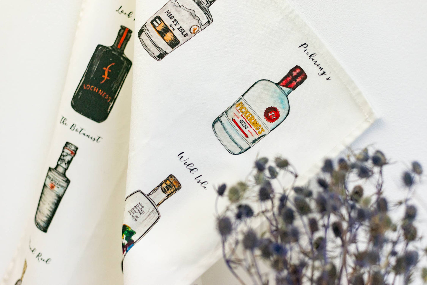 Sarah Leask Scottish Gin Tea Towel