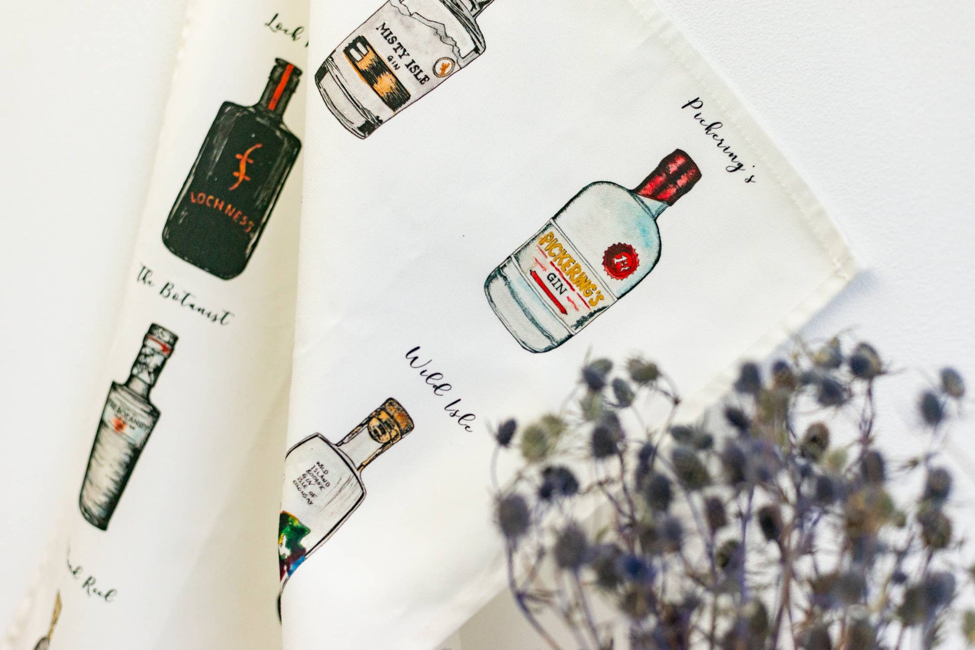 Sarah Leask Scottish Gin Tea Towel